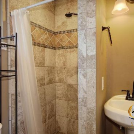 ceramic tile shower stall slate tile mosaic listello selah construction and remodeling